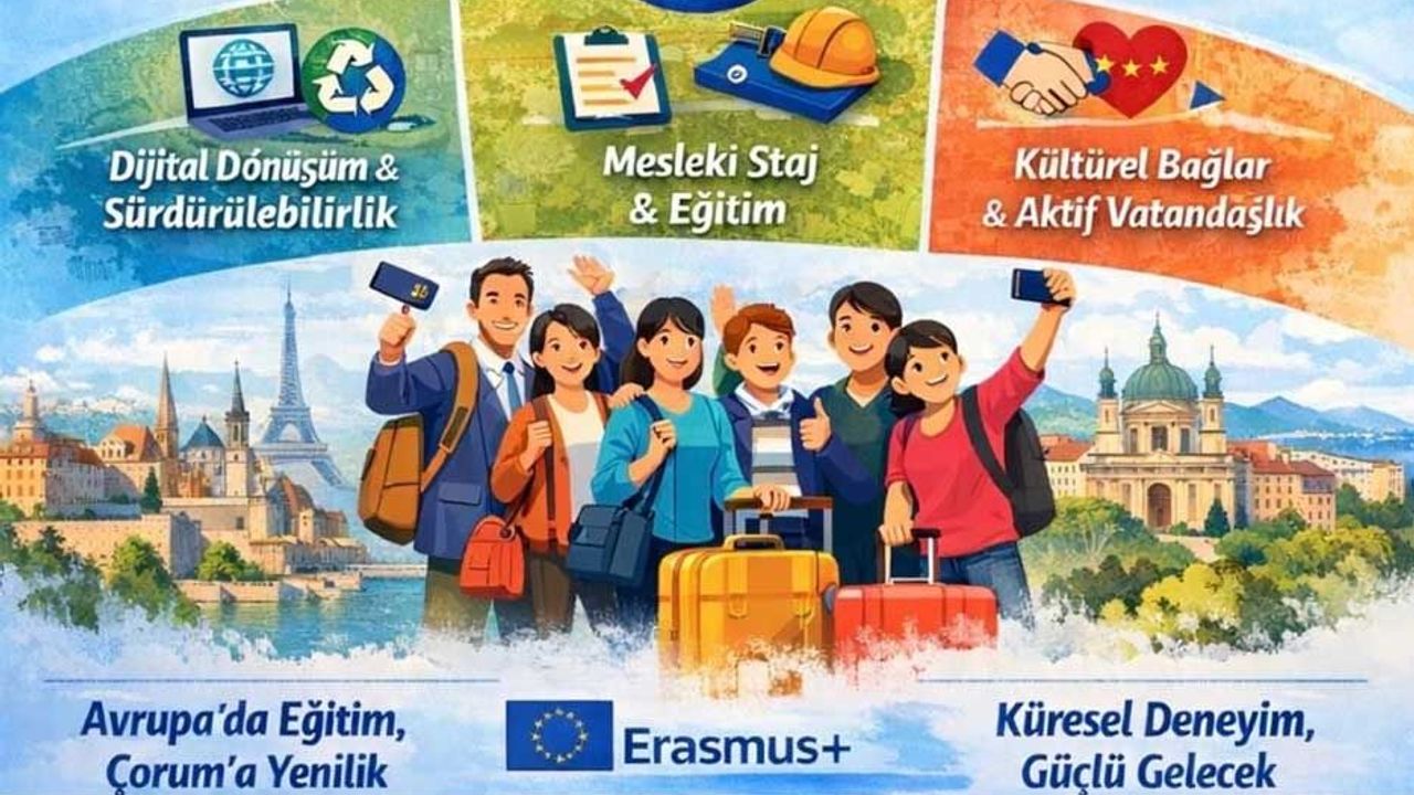 Çorum'dan 72 öğretmen ve  60 öğrenci Avrupa'ya gidecek