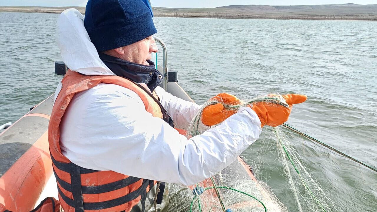 Koçhisar barajında 800 metrelik ağ ele geçirildi