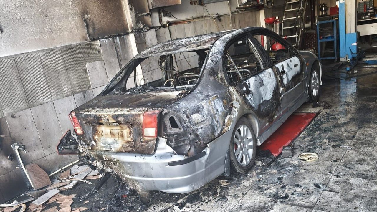 Tamir atölyesinde yangın :3 yaralı