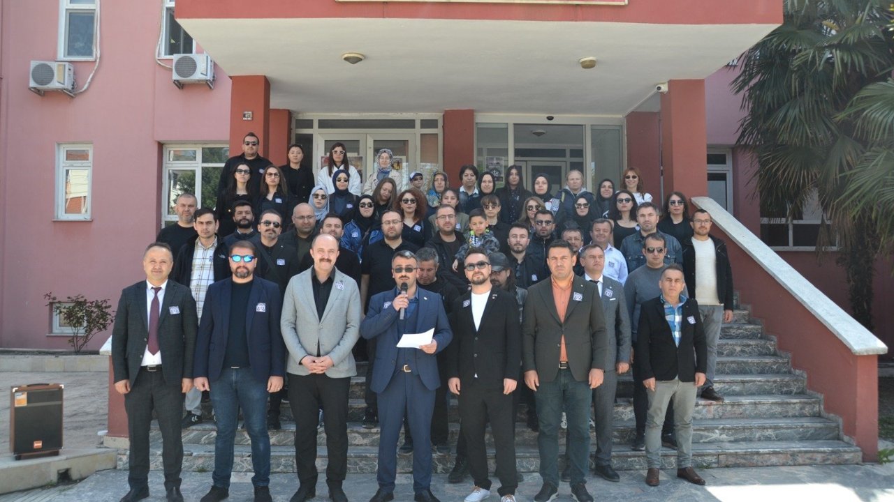 Kargı'daki eğitim sendikalarından protesto