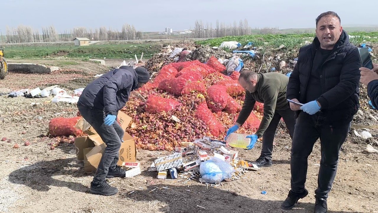 Çorum'da kaçakçılık sigara ve alkol imha edildi