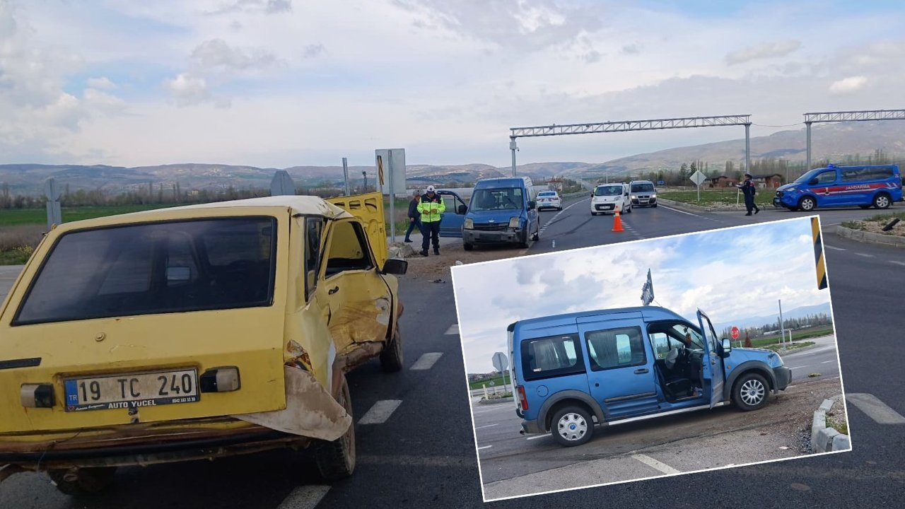 Çorum’da iki araç çarpıştı: 4 yaralı