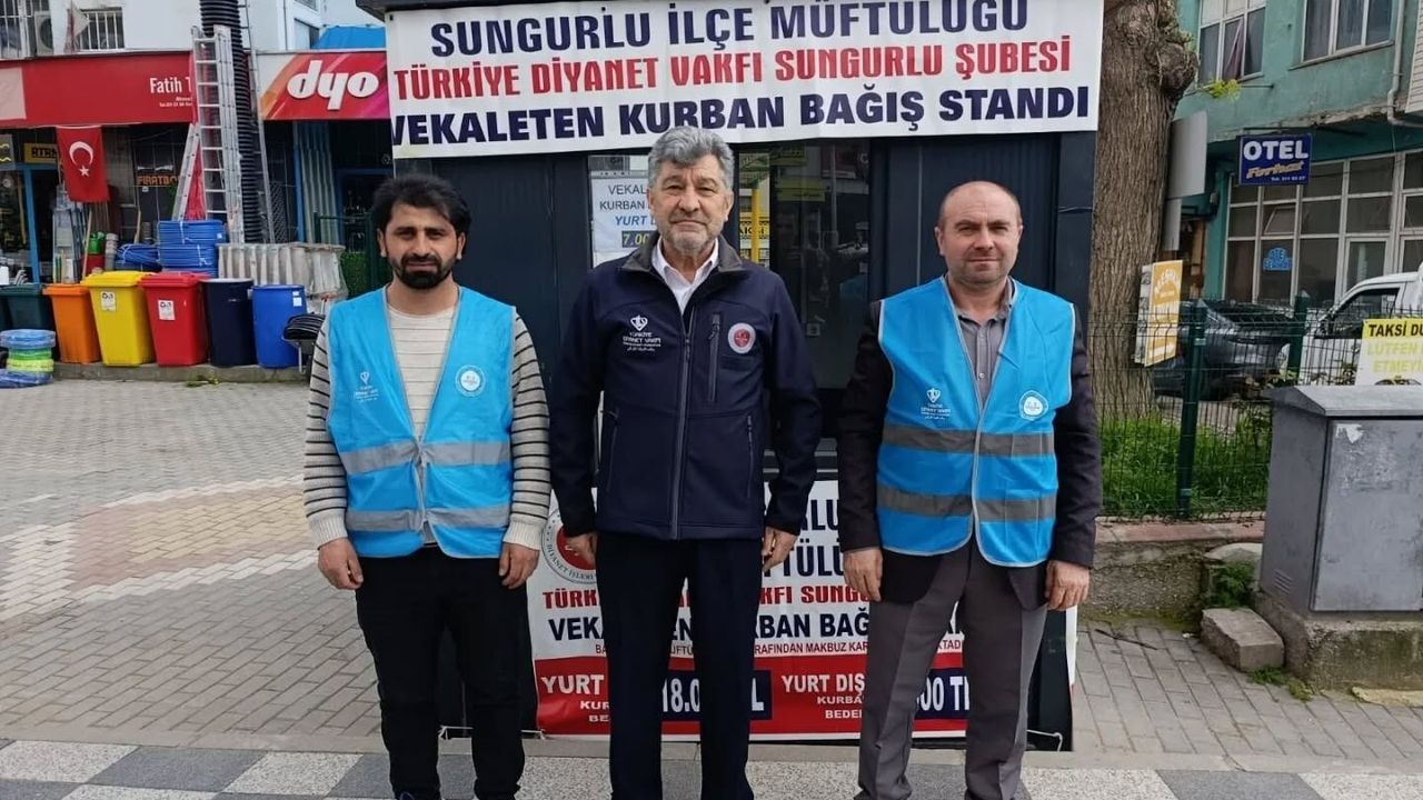 Sungurlu’da kurban  bağış standı açıldı