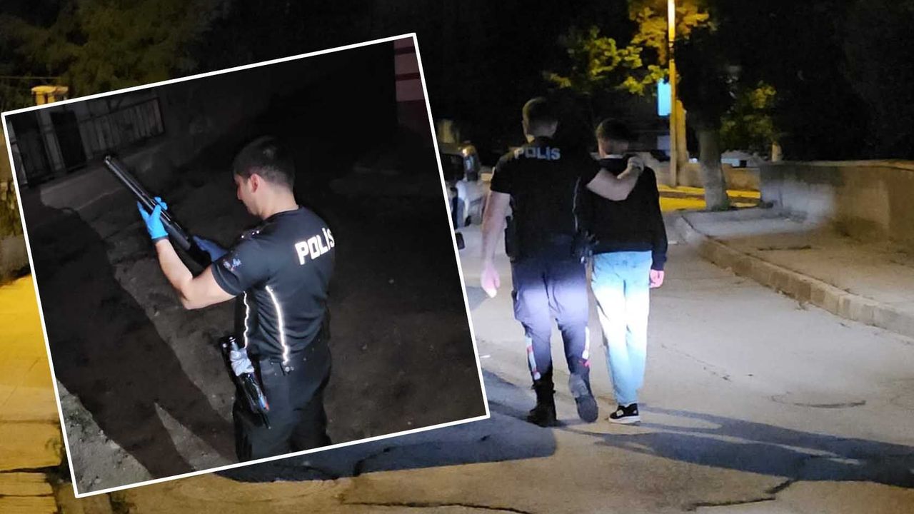 17 yaşındaki genç pompalıyla yakalandı