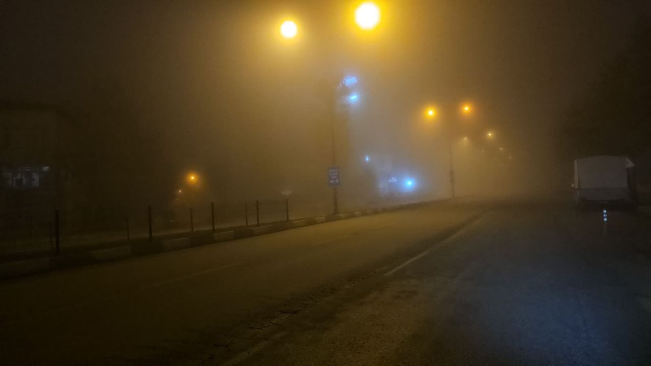 Çorum'da yoğun sis