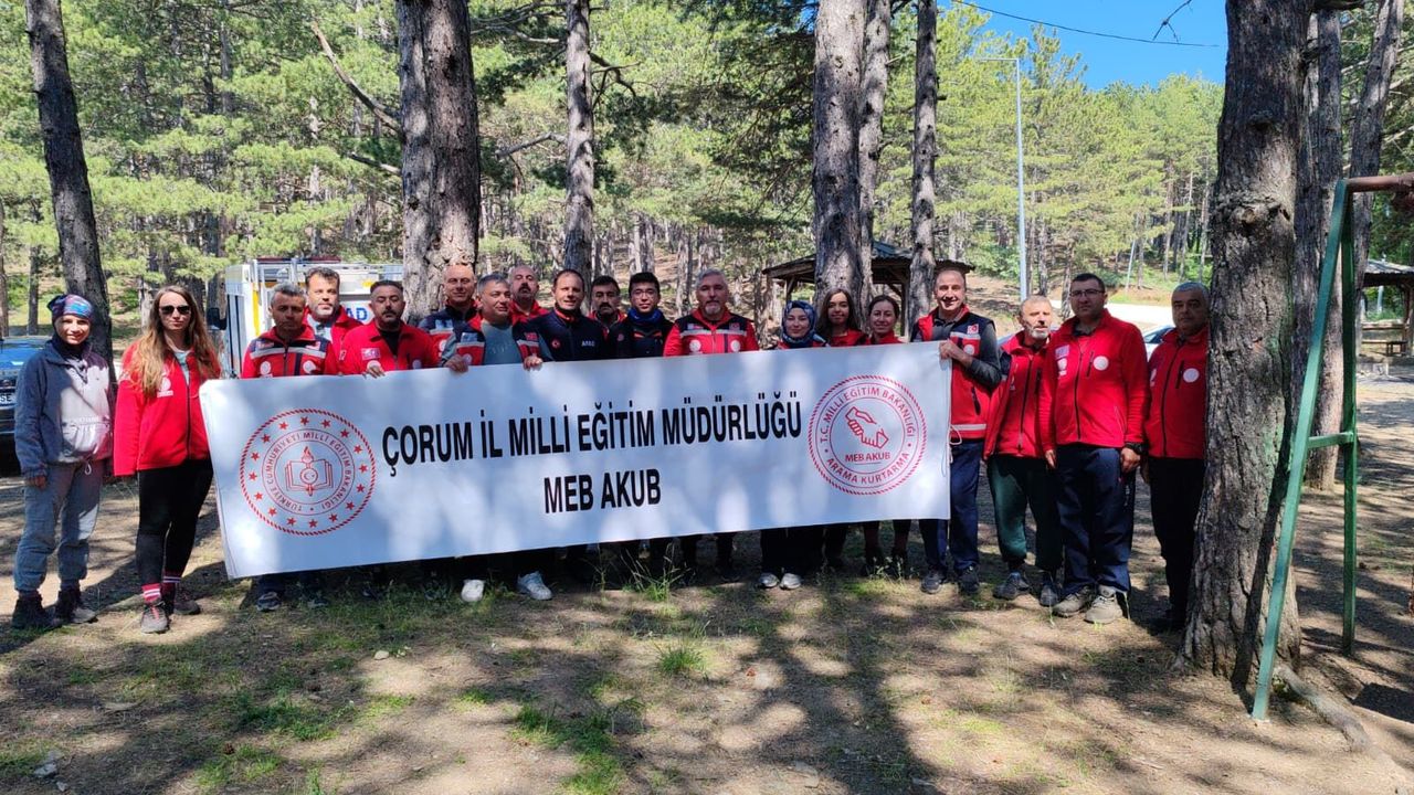 Çorum MEB AKUB ekibi afet  ve acil durumlara hazırlanıyor