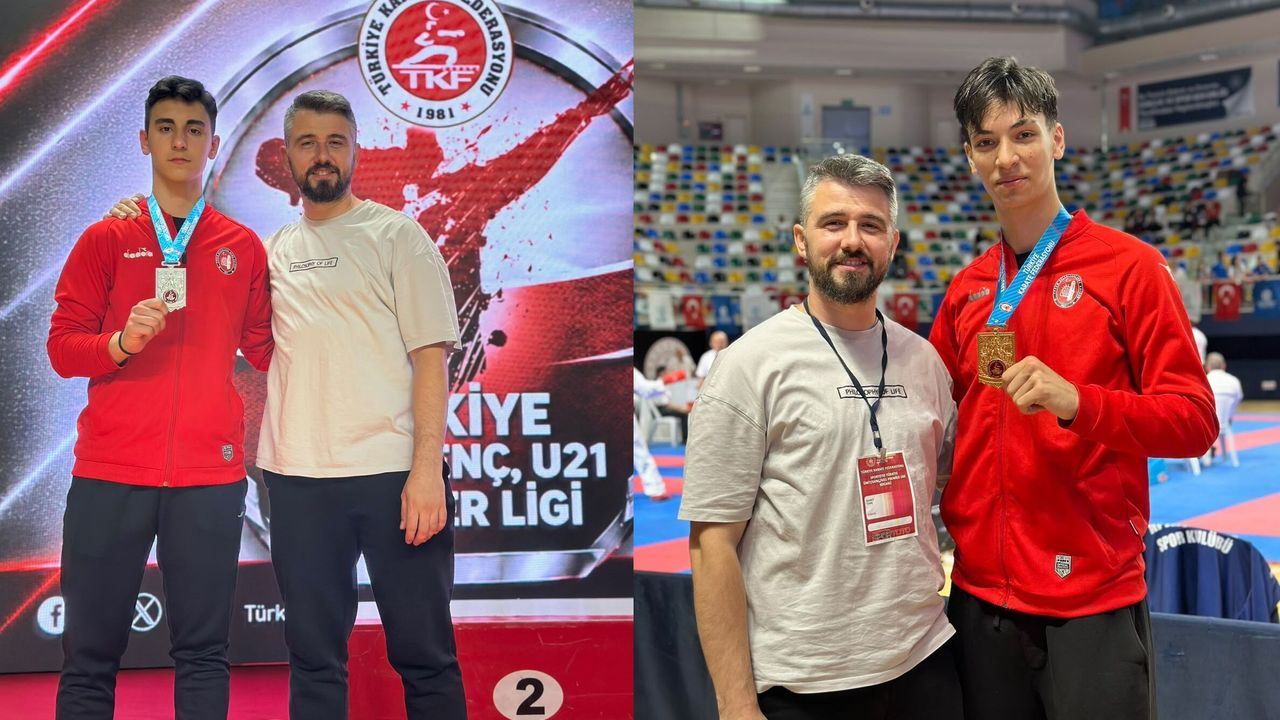 Karatecilerden 1 gümüş, 1 bronz