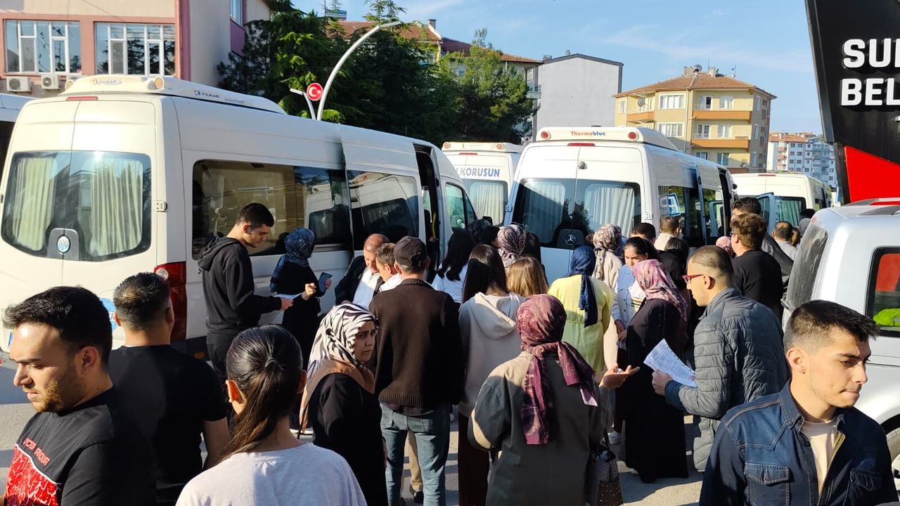 Öğrenciler sınava dualarla uğurlandı