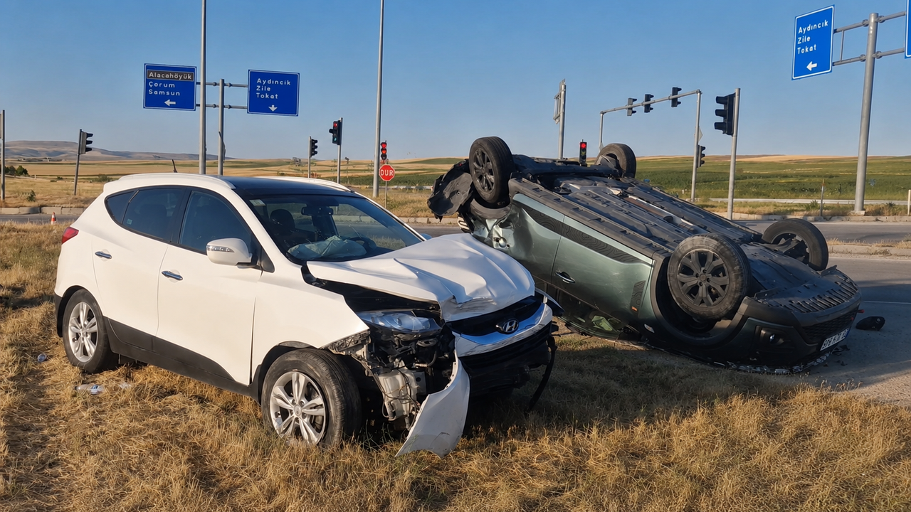 Otomobil ile cip metrelerce  sürüklendi: 6 yaralı