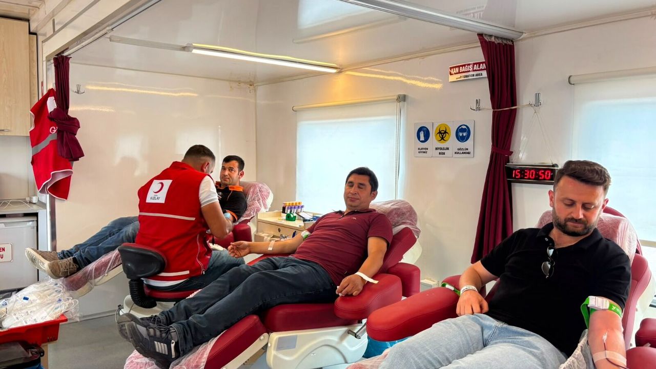 Türk Kızılay Alaca'da  112 ünite kan topladı