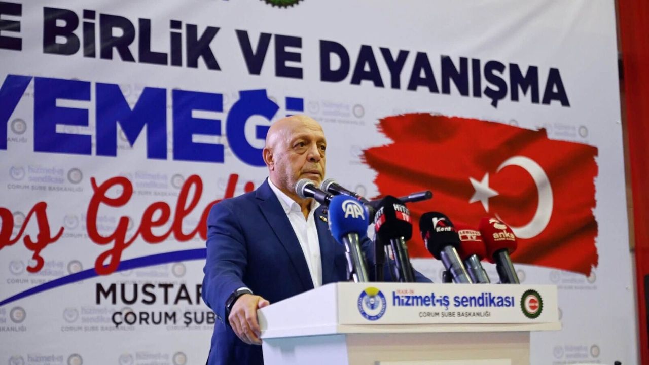 Hak-İş Başkanı Çorum'da konuştu: "Vergi sistemindeki adaletsizlikler çalışanın gelirini düşürüyor!"