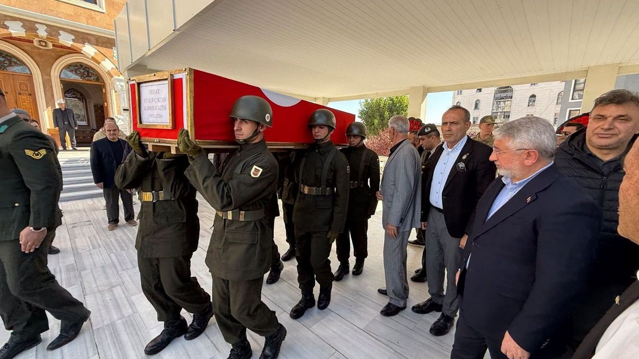 Kıbrıs Gazisi Yusuf Çıkdın’a hazin tören
