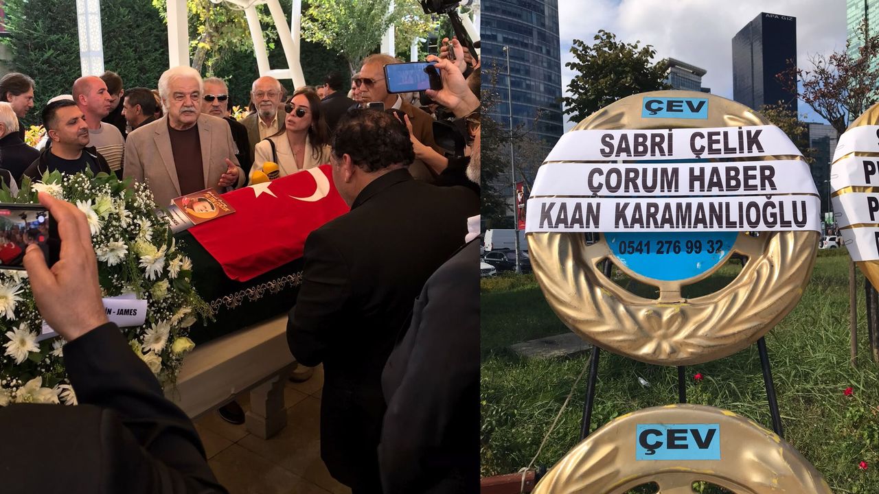 ÇORUM HABER’in çelengi Göksel Arsoy’un cenazesinde