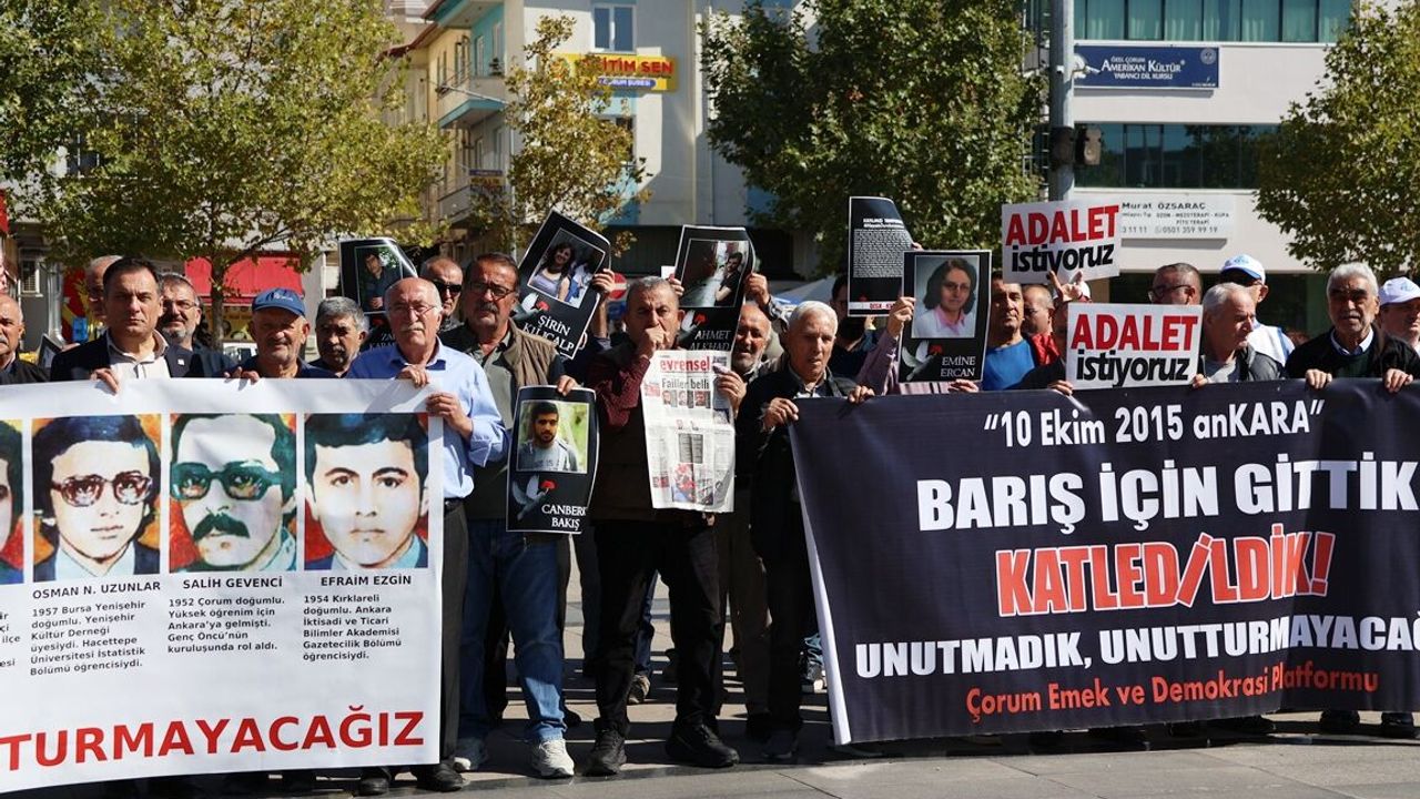 Çorum’dan 10 Ekim için adalet çağrısı