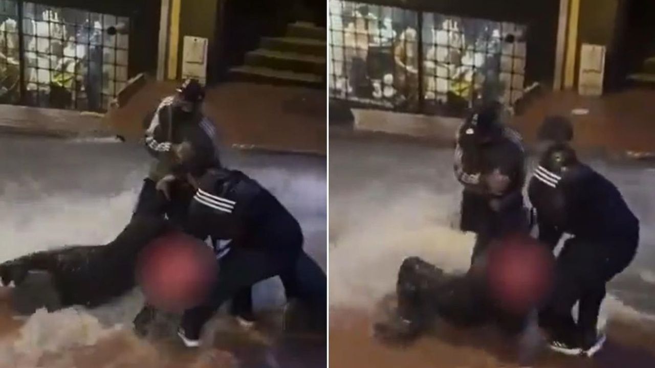 Sel dehşeti! Kadın metrelerce sürüklendi, imdadına vatandaşlar yetişti