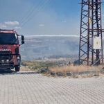 Örtü yangınını  itfaiye söndürdü