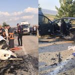 İskilip kara yolunda feci kaza: 1 ölü, 6 yaralı
