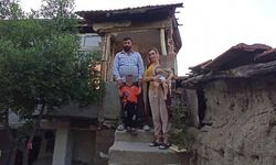 Evleri yıkılan aile çocukları ile sokakta kaldı