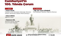 “Cumhuriyet’in 100. Yılında  Çorum” Paneli düzenlenecek