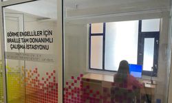 Görme engelli öğrenciler için braille tam  donanımlı çalışma istasyonu kuruldu