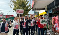 AK Partili gençler, İsrail'in  Gazze'ye saldırılarını protesto etti