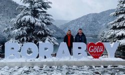 Boraboy Gölü'nde yağan karla  kartpostallık manzaralar ortaya çıktı