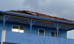 Şiddetli rüzgar bağ evlerine zarar verdi