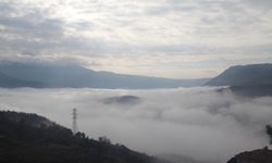Obruk Barajı  sisle kaplandı