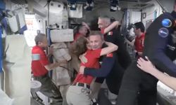 Türkiye'nin ilk astronotu Gezeravcı ve 3 astronot ISS’te sevinçle karşılandı