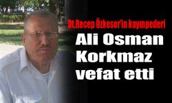 Dt.Recep Özkeser’in kayınpederi  Ali Osman Korkmaz vefat etti