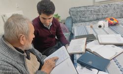 Oğuzlar Kaymakamı Turan'dan 71 yıldır  günlük tutan Hastaoğlu'na ziyaret