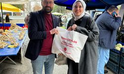 MHP’li adaylar bez çanta dağıttı