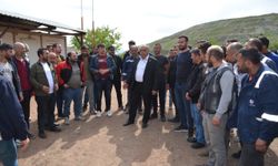 Belediye Başkanı Çetinkaya maden işçilerini ziyaret etti