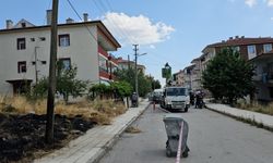 Kopan elektrik kabloları yangın çıkarttı