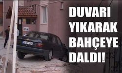 Duvarı yıkarak bahçeye daldı