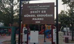 Alacalı şehidin isimi İnegöl'deki parkta yaşatılıyor