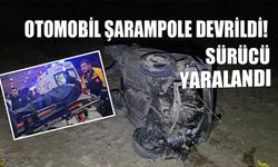 Otomobil şarampole devrildi sürücü yaralandı!