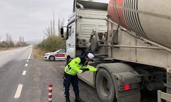 Çorum'da kış lastiği  denetimi gerçekleştirildi