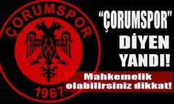 “Çorumspor” diyen yandı!