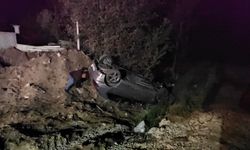 Çorum’da alkollü kadın sürücü otomobiliyle takla attı