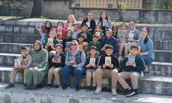Kargı'da öğrenci ve veliler  açık havada kitap okudu