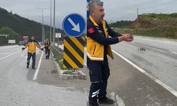 Çorum’da ana yola çıkan yavru ördekleri sağlık ekibi kurtardı! İşte o anlar