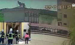 Un fabrikasındaki patlama güvenlik kamerasına yansıdı
