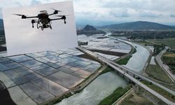 Pirinç üretimiyle öne çıkan Osmancık'ta  dronla çeltik ekimi yapılıyor
