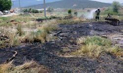 Çorum'da korkutan arazi yangını