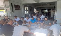 Şoförler garajda bayramlaştı