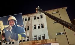 Okulun çatısında mahsur kalan yavru  kedi, itfaiye ekiplerince kurtarıldı