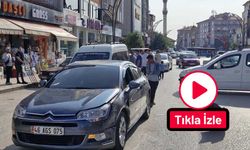 Çorum’da 3 aracın karıştığı kaza kamerada