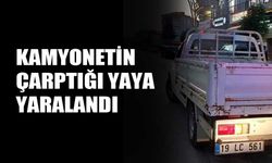 Kamyonetin çarptığı yaya yaralandı