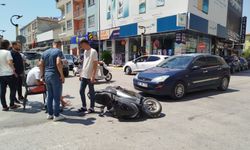 Otomobil ile motosiklet  çarpıştı: 1 yaralı